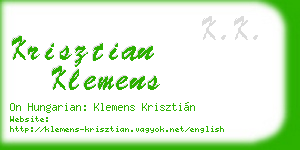 krisztian klemens business card